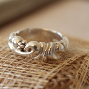 Hand Carved Sterling Silver Ring