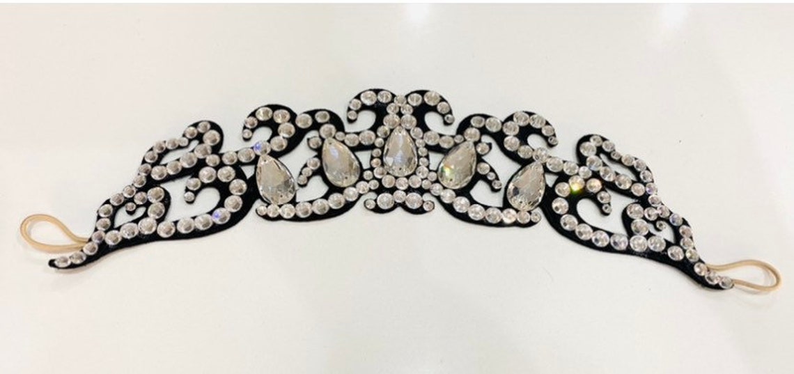 Irish Dancing Tiara Hair Piece With Clear Crystals Etsy UK