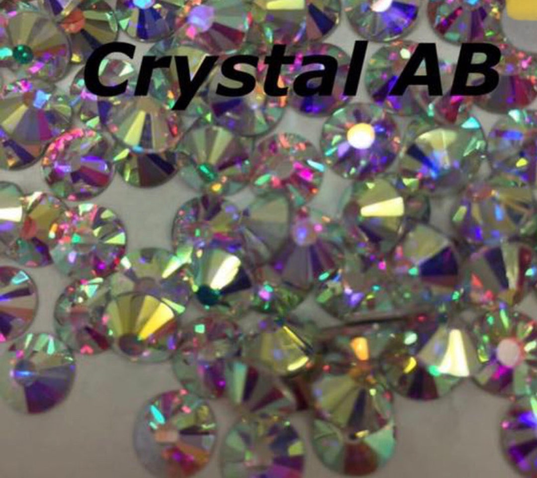 Crystal Ab or Crystal Clear Non Hotfix Flat Back Rhinestones ...