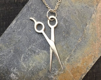 Scissors Pendant | Sterling Silver Hair Stylist Gift | Barber Shears | Hair Dresser Gift | Hair Stylist Jewelry | Handmade