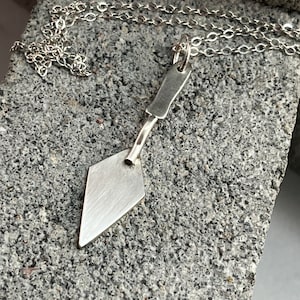 Mason&#39;s Trowel Pendant: Handmade Sterling Silver Gift for Bricklayer or Mason