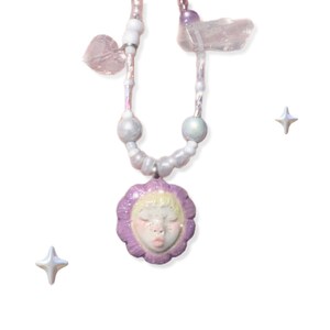 Flower Necklace, Ethereal Jewelry