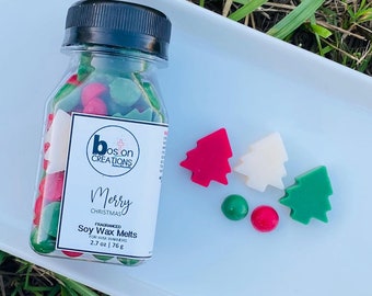 Christmas | Wax Melt Dots | 2.7oz |  Home Fragrance | Gingerbread | Tree | Mistletoe | Snowflake | Merry | Festive | Holiday
