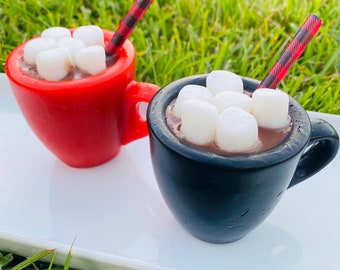 Hot Cocoa Mug Soap | Christmas | Party Favors | Marshmallows | Cup | Coffee Mug | Holiday | Chocolate | Vanilla | Winter | Fall