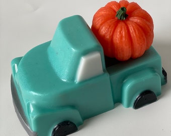 Farm Truck Pumpkin Soap | Teal | Fall | Halloween | Thanksgiving | Autumn | Cinnamon | Maple | Party Favors | Home Decor