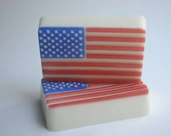 USA Flag Soap | 4th of July | Veterans | Red White Blue | America | Flag