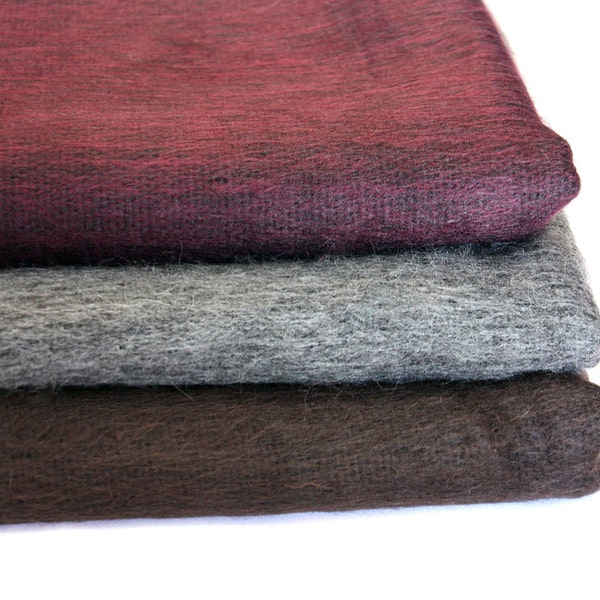 Indigenous Made in Ecuador Luxurious Alpaca Style Blanket in Rich Burgundy