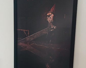 SILENT HILL 2: REMAKE // Red Pyramid Thing / Pyramid Head Poster, Horror Video Game Art Print // 11&quot; x 17&quot;