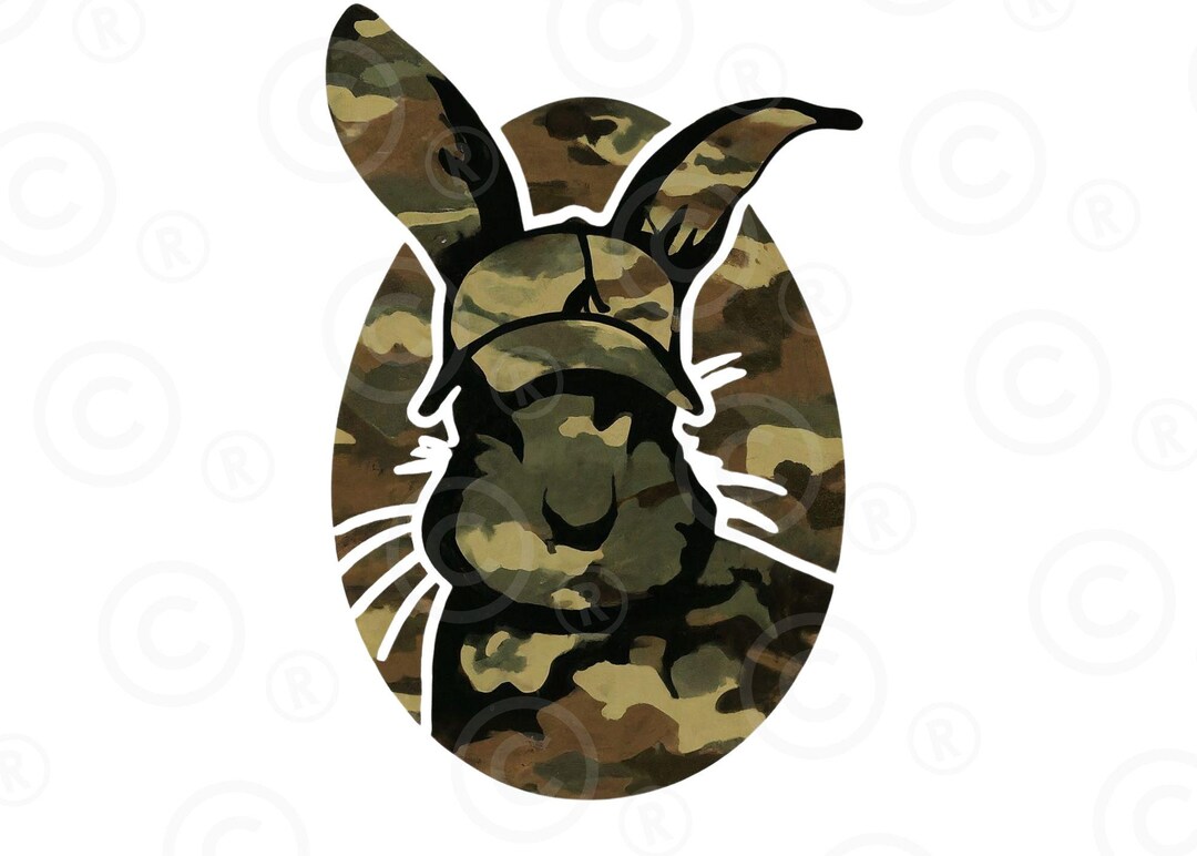 Digital Png File Boy Bunny Rabbit Army Camo Hunting Camouflage Hat Ball ...