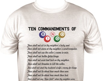 BINGO Ten Commandments T-shirt
