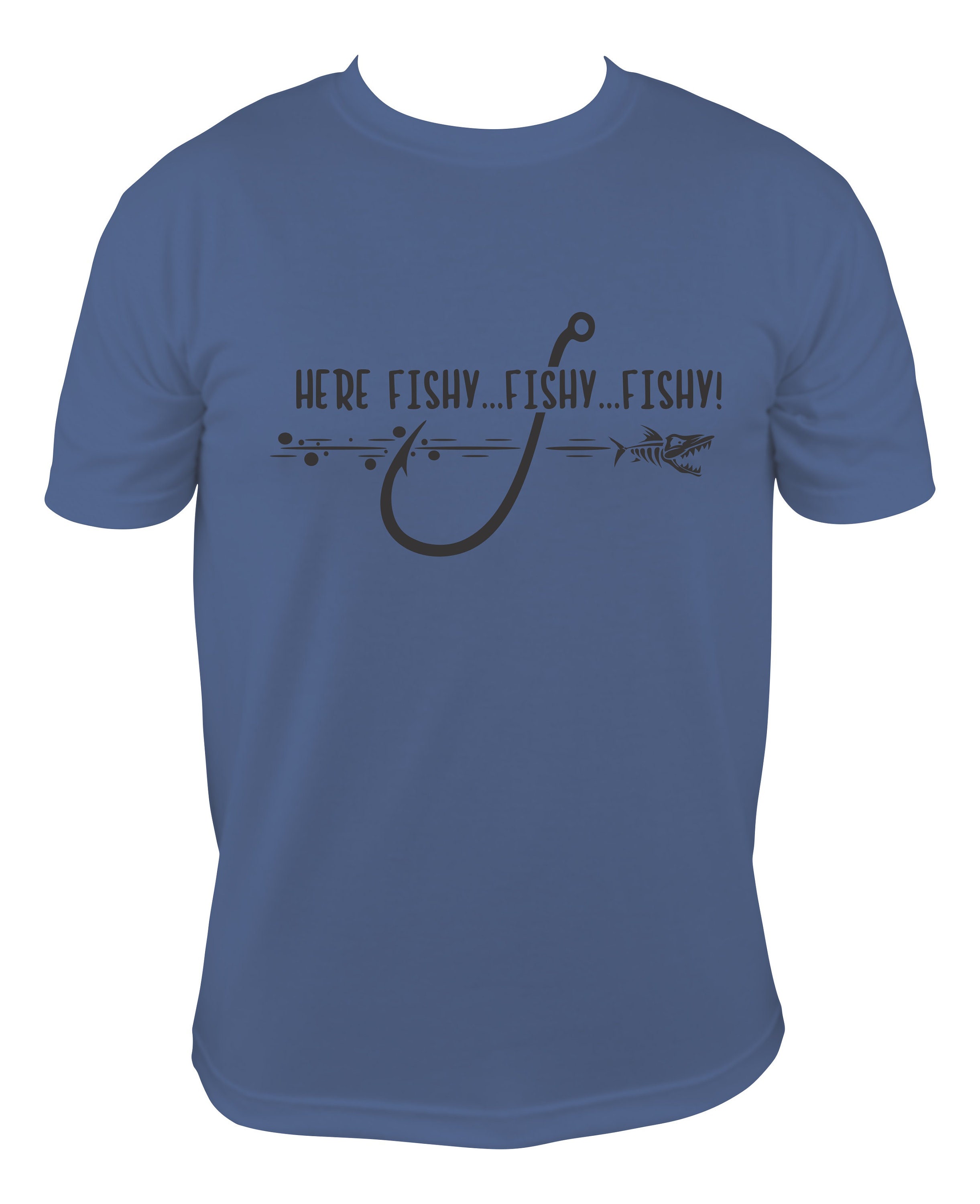 HERE FISHY FISHY T-Shirt – S, Black