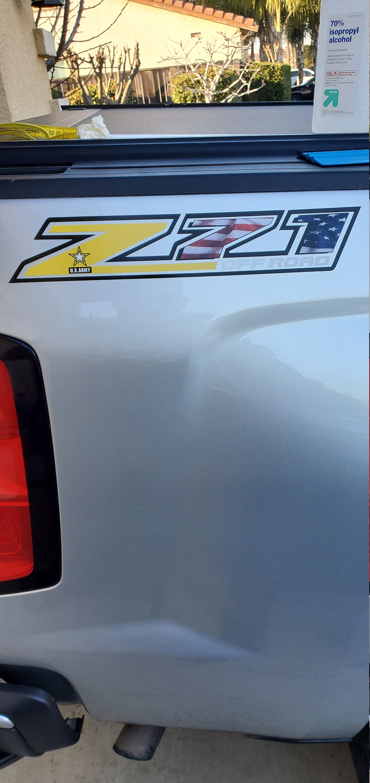 Military Edition Z71 Side Bed Decals (Set Of 2) Chevy Silverado Z71 – ARMY, White outline ARMY