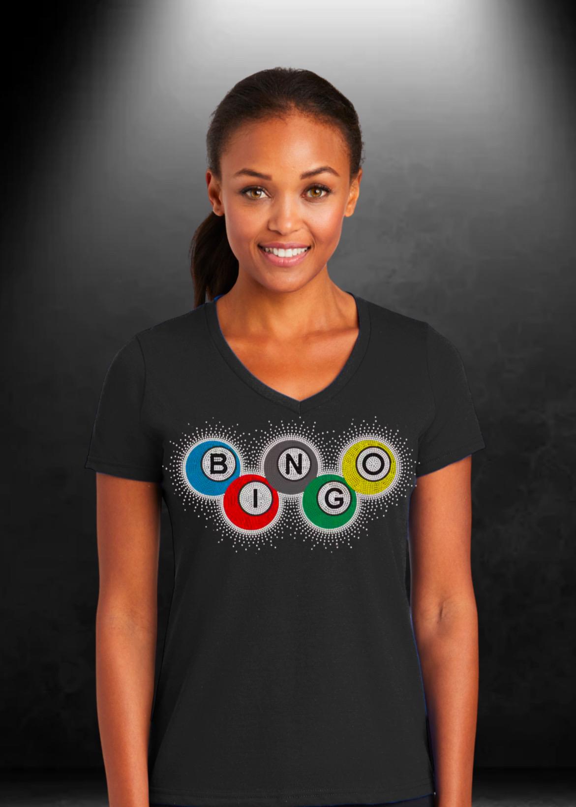 Bingo Splatter V neck – S