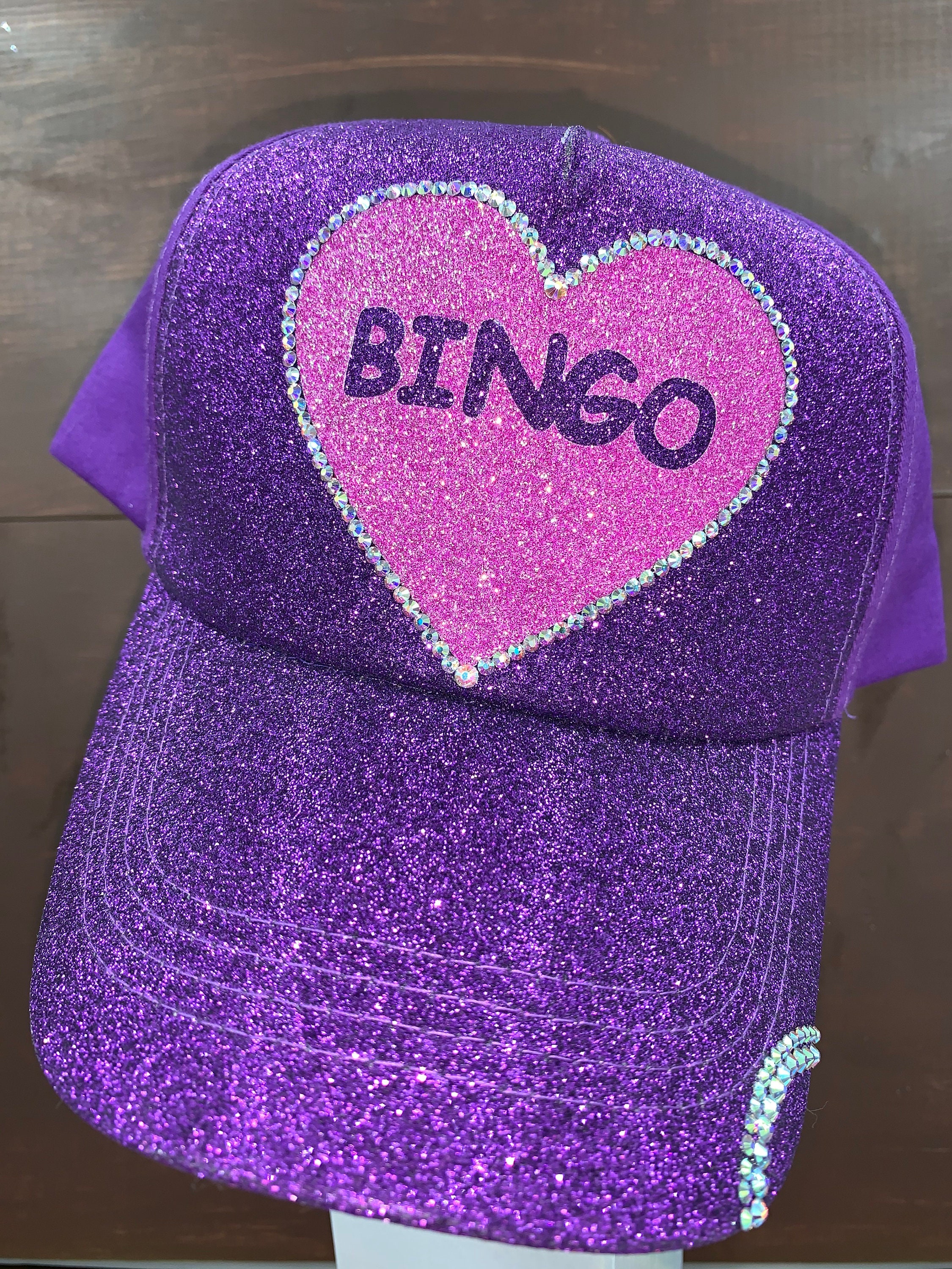 Glittery BINGO high ponytail hat – Image 2