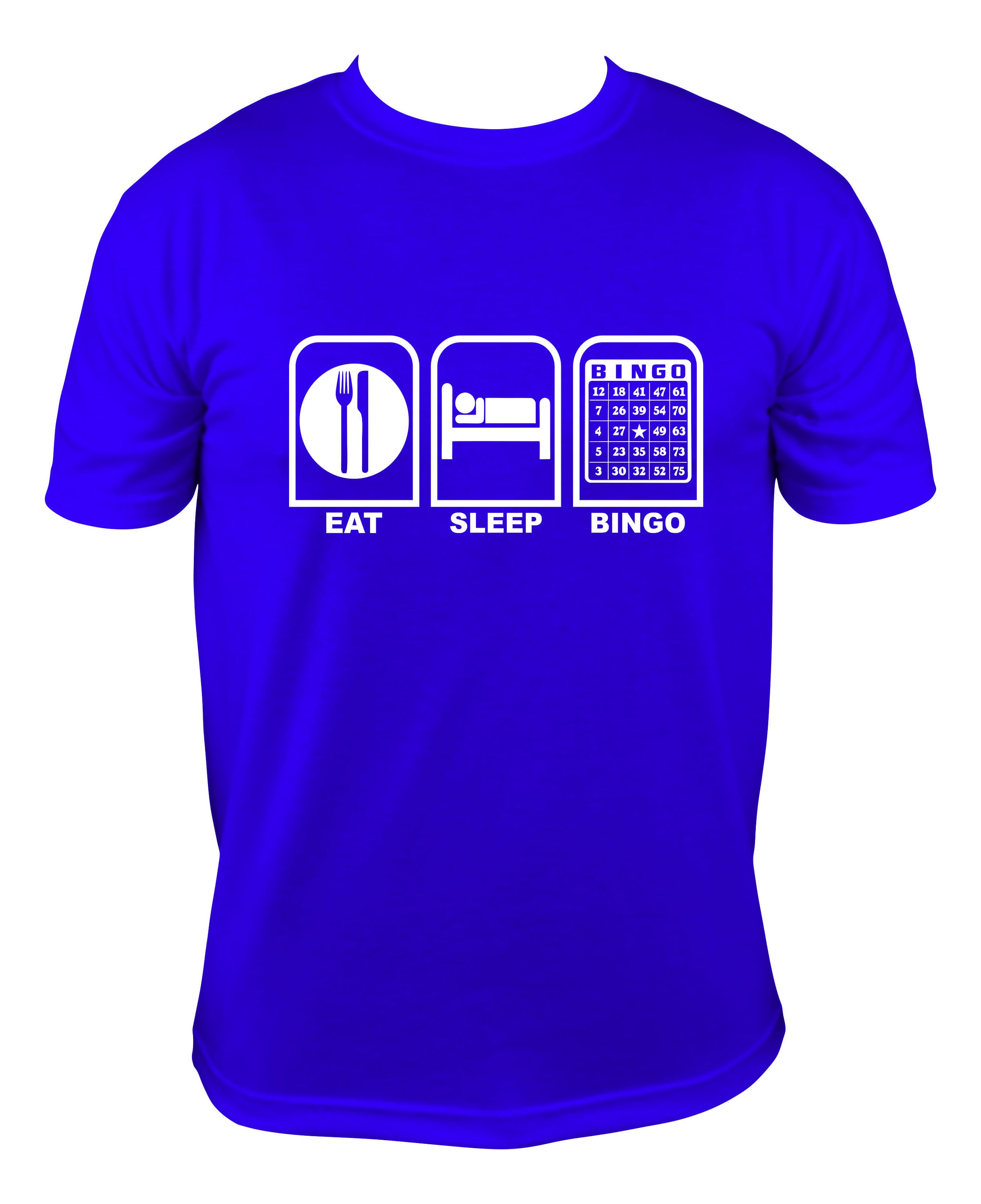EAT SLEEP BINGO T-shirt – S, Pink