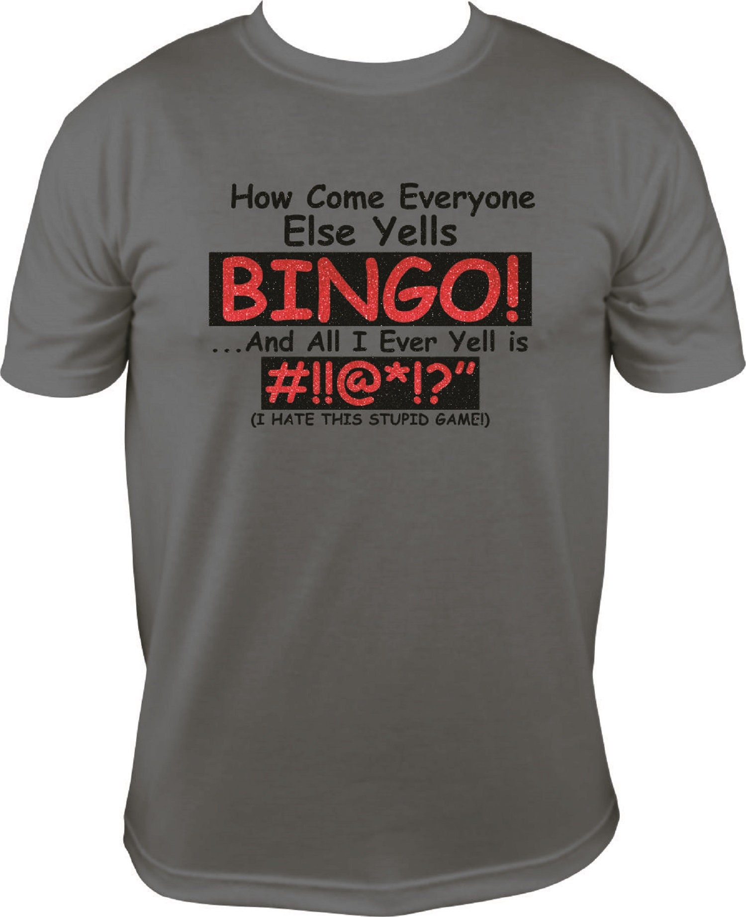 Everyone Else Yells BINGO T-shirt – S, Blue