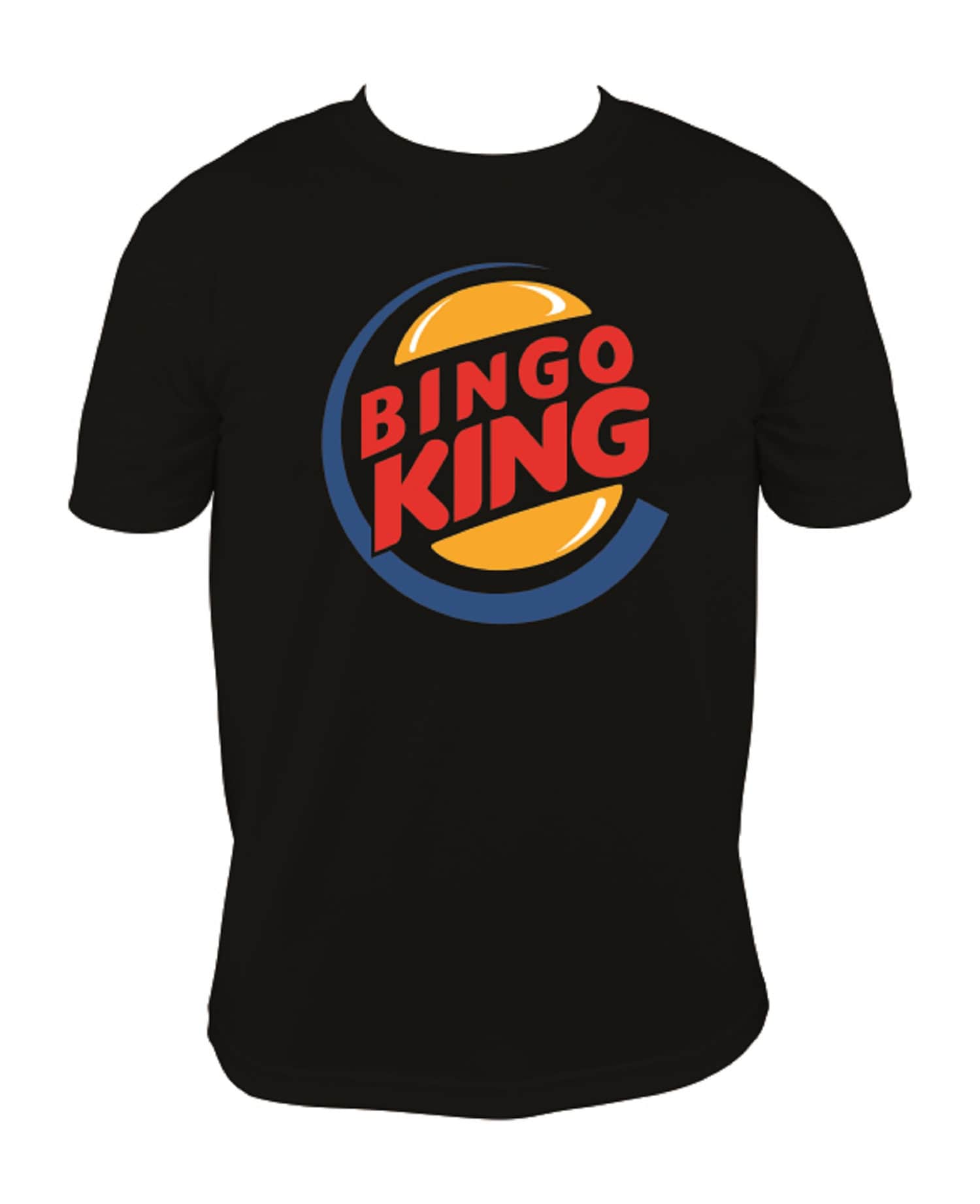 BINGO KING Burger T-Shirt – S, Blue