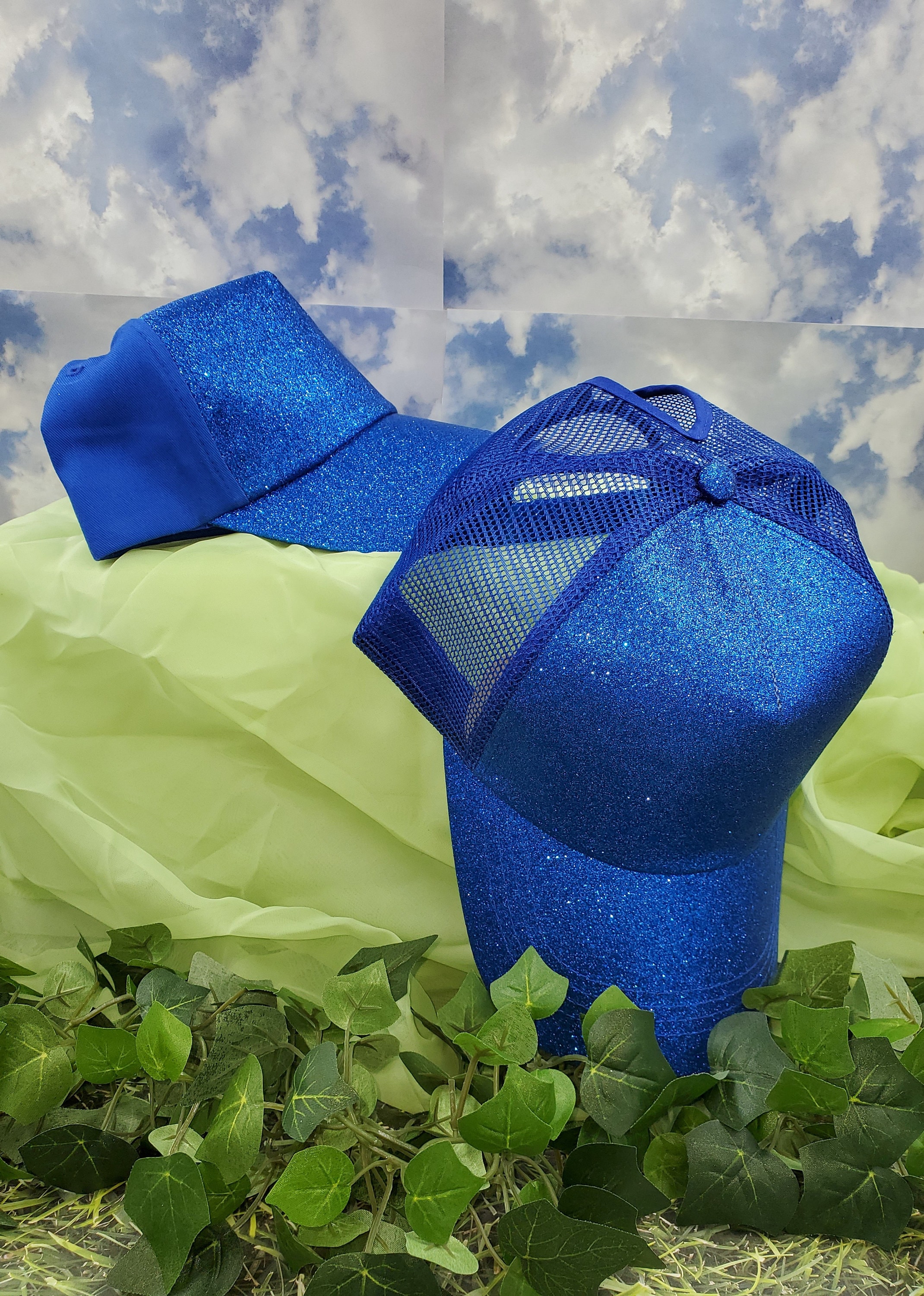 Glitter Ponytail Hats Various Colors/Styles