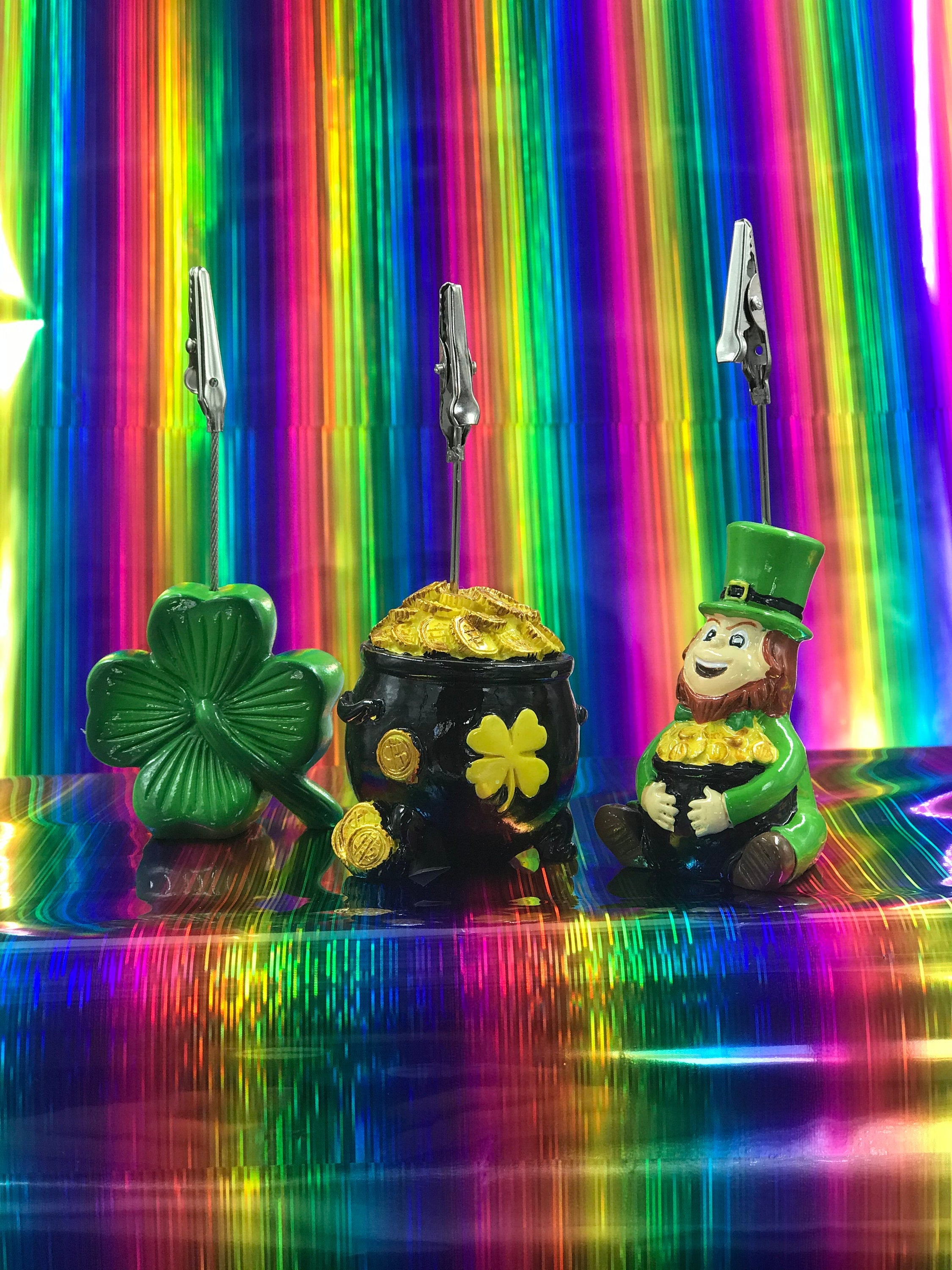 Lucky leprechaun or pot of gold card/ticket holder