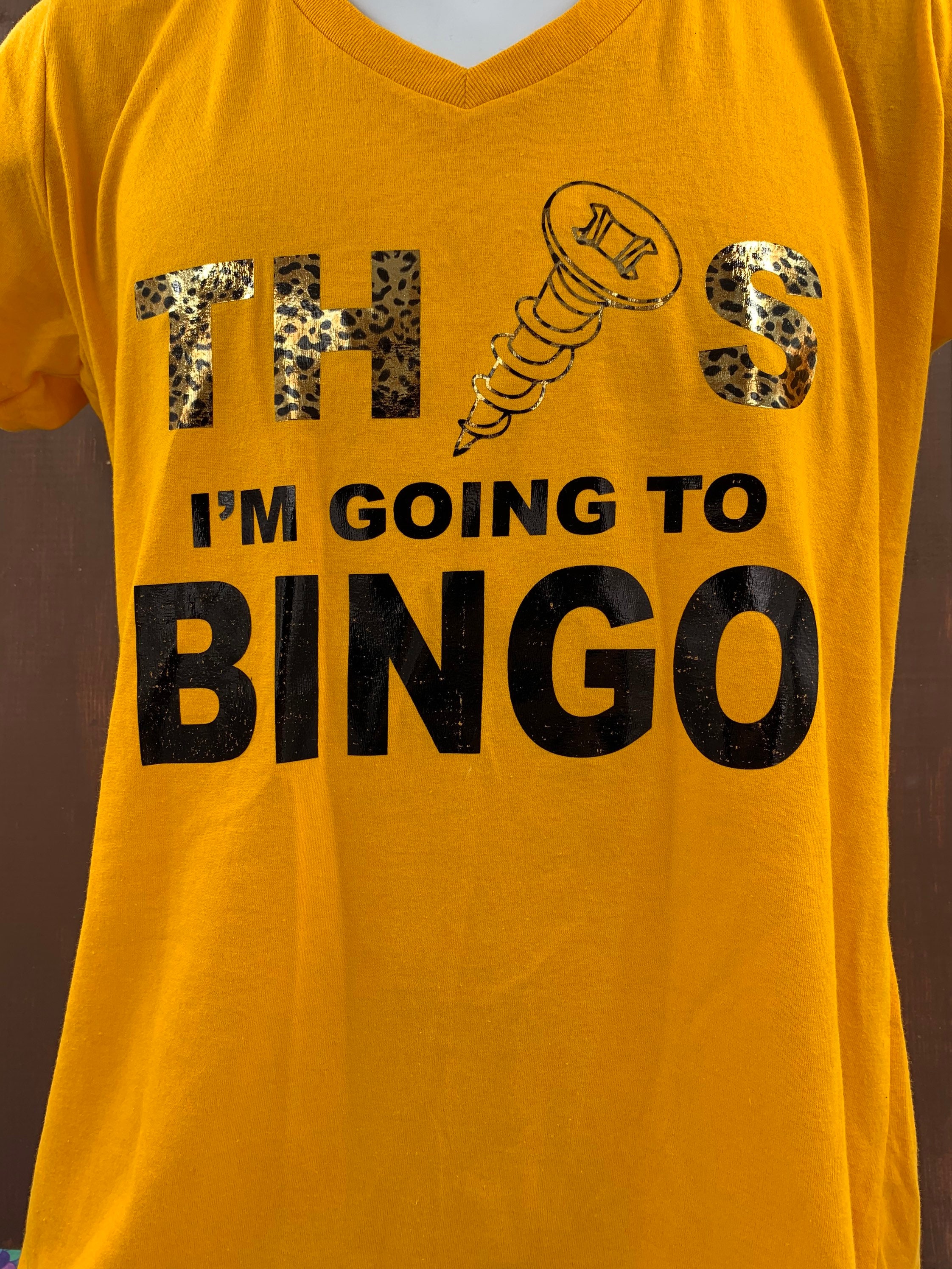 Bingo shirts – Screw This(MEDIUM), Ladies V-Neck Tee