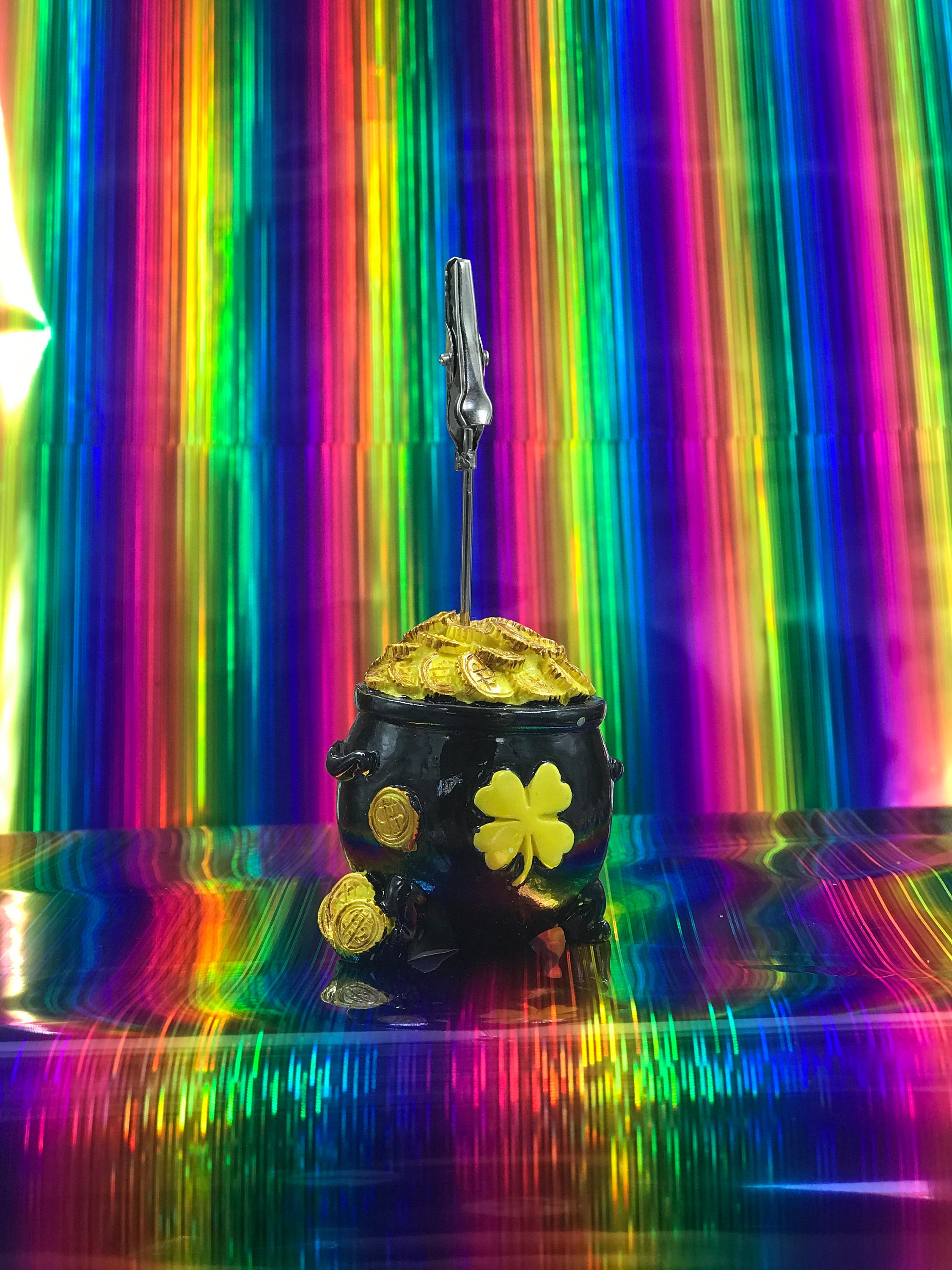 Lucky leprechaun or pot of gold card/ticket holder