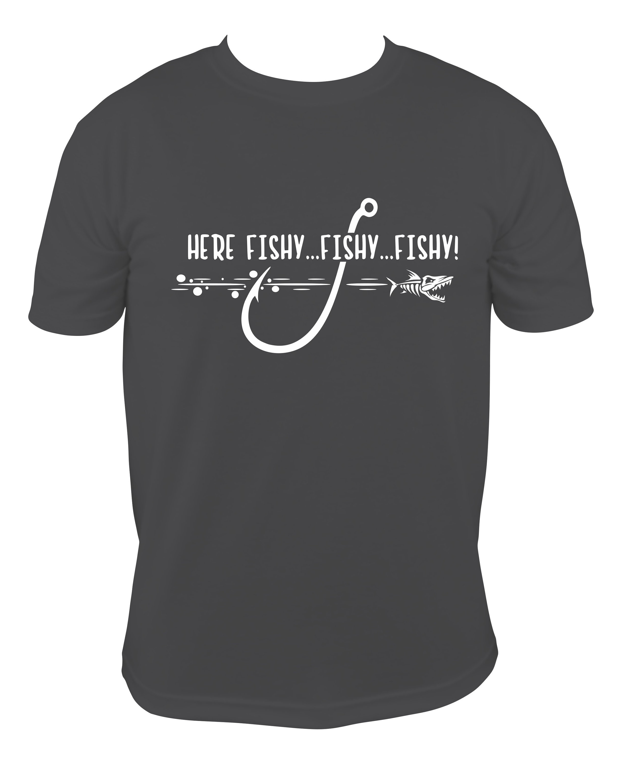 HERE FISHY FISHY T-Shirt – S, Blue