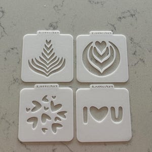 3d printed coffee latte stencils art