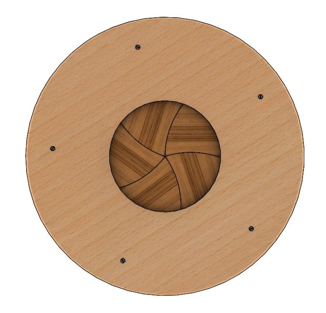 Wood Rotating Dining Table Design Plan diameter 2m V1 - Etsy