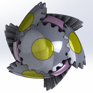 3D ellipse gear set_egg toy_bevel gear_3d printing model_mechanical design
