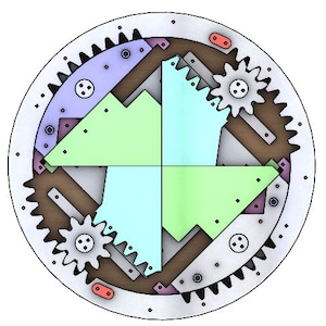 Laser Cut Sliding Iris Diaphragm Model: 60x60mm Square Hole (DXF & STEP Files)