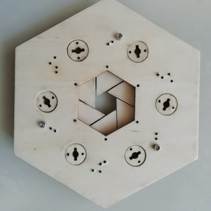 Sliding Iris Mechanism For laser cutting-6 blades