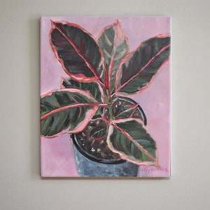 Botanical Collection, “Ruby”, Acrylic Original Painting