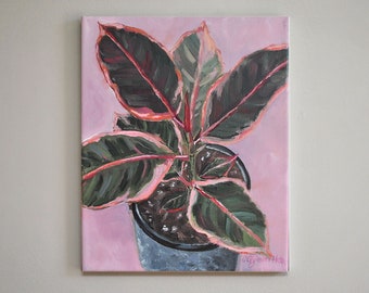 Botanical Collection, “Ruby”, Acrylic Original Painting