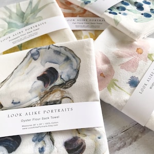 Watercolor Wildflower Print Flour Sack Towels, Farmhouse Kitchen Cotton Tea Towels, Colorful Spring Kitchen Decor, Mothers Day image 5