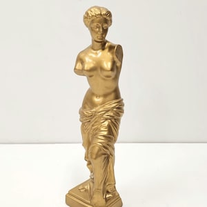 Vintage Venus de Milo Gold Ceramic Sculpture
