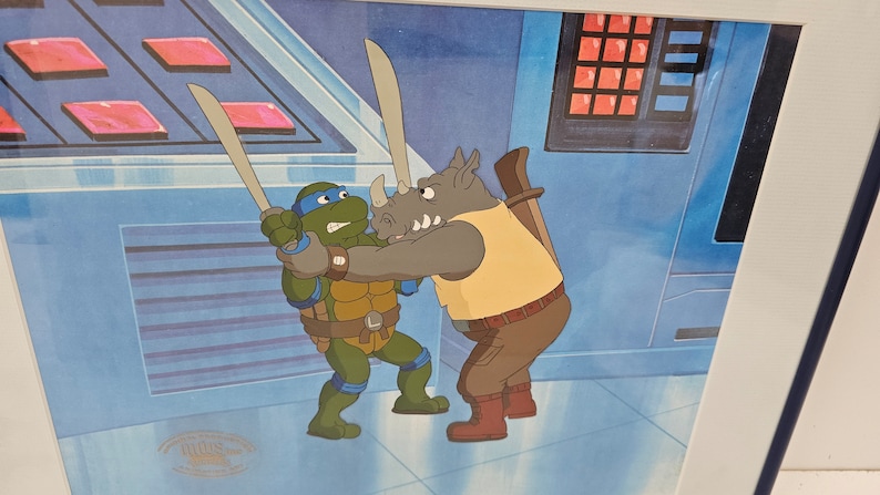 Vintage 1989 Teenage Mutant Ninja Turtles Handpainted Production Animation Cel image 3