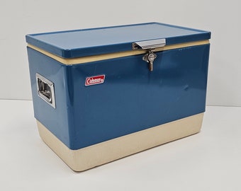 Vintage 1977 Coleman Steel Belted Cooler