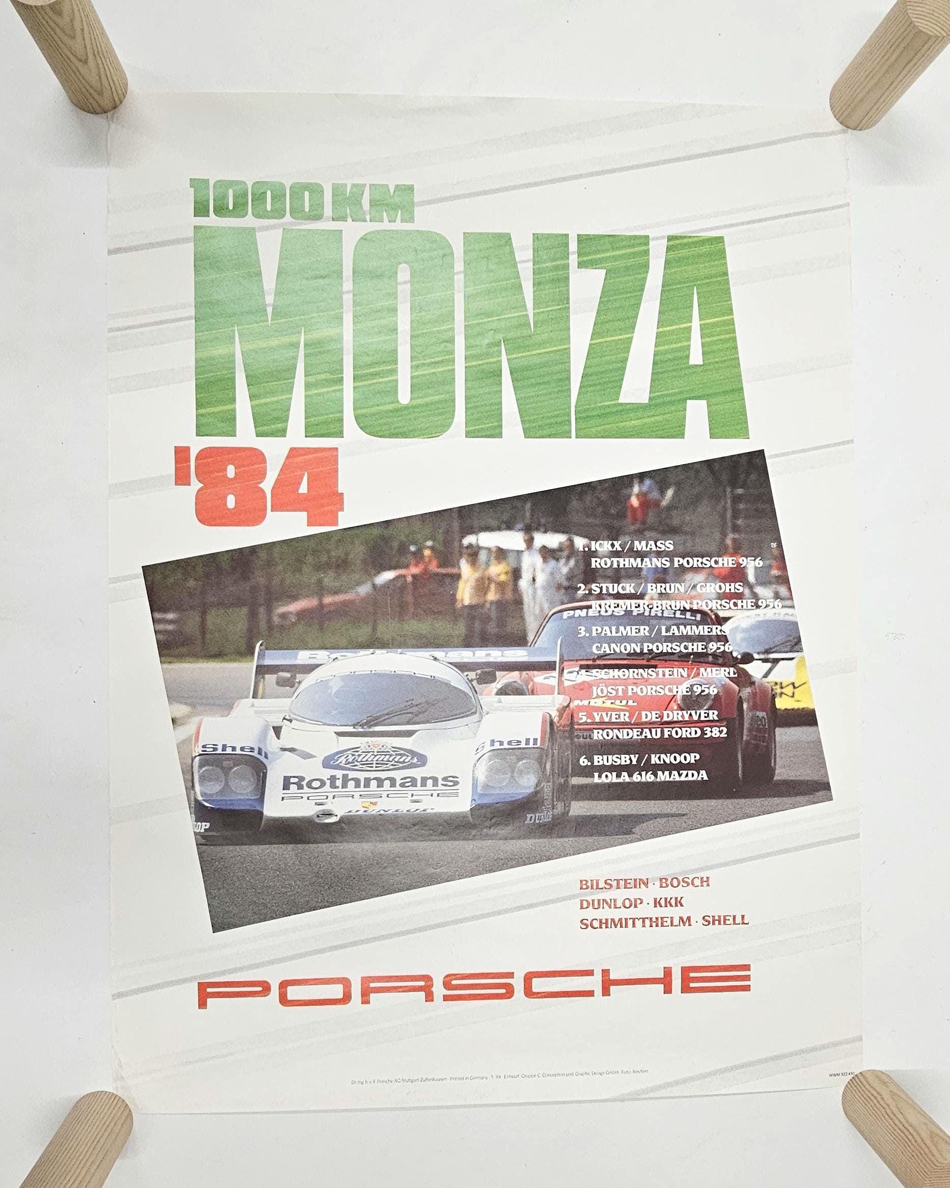 Vintage 1984 1000KM Monza Porsche Poster - Etsy