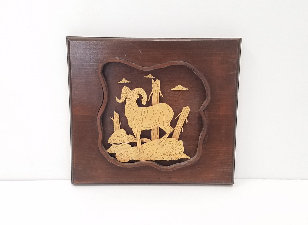 Vintage Bighorn Sheep Scroll Saw Art - Etsy