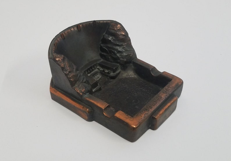 Vintage 1940's Boulder Dam Ashtray shops Hoover Dam Nevada