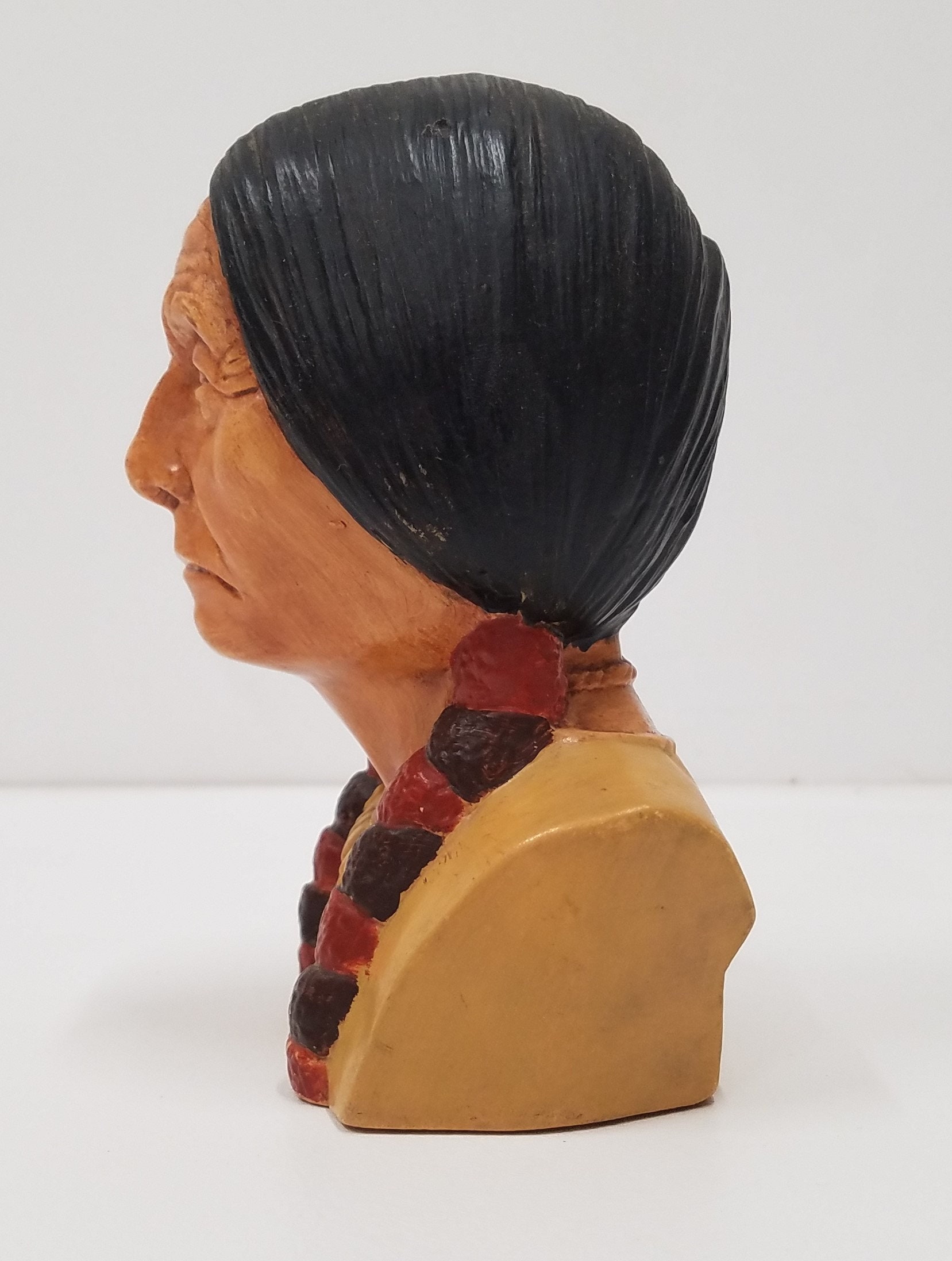 Vintage Sitting Bull Bust Sculpture - Etsy