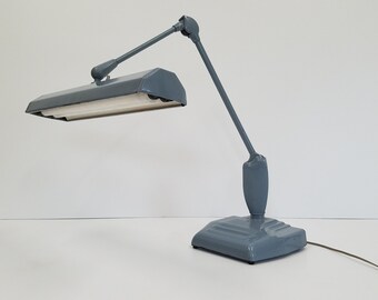 Vintage Mid Century Drafting Table Desk Lamp Fully Articulated Metal