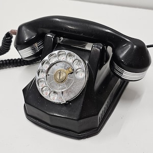 Vintage Phillips Rotary Monophone - Art Deco Phone