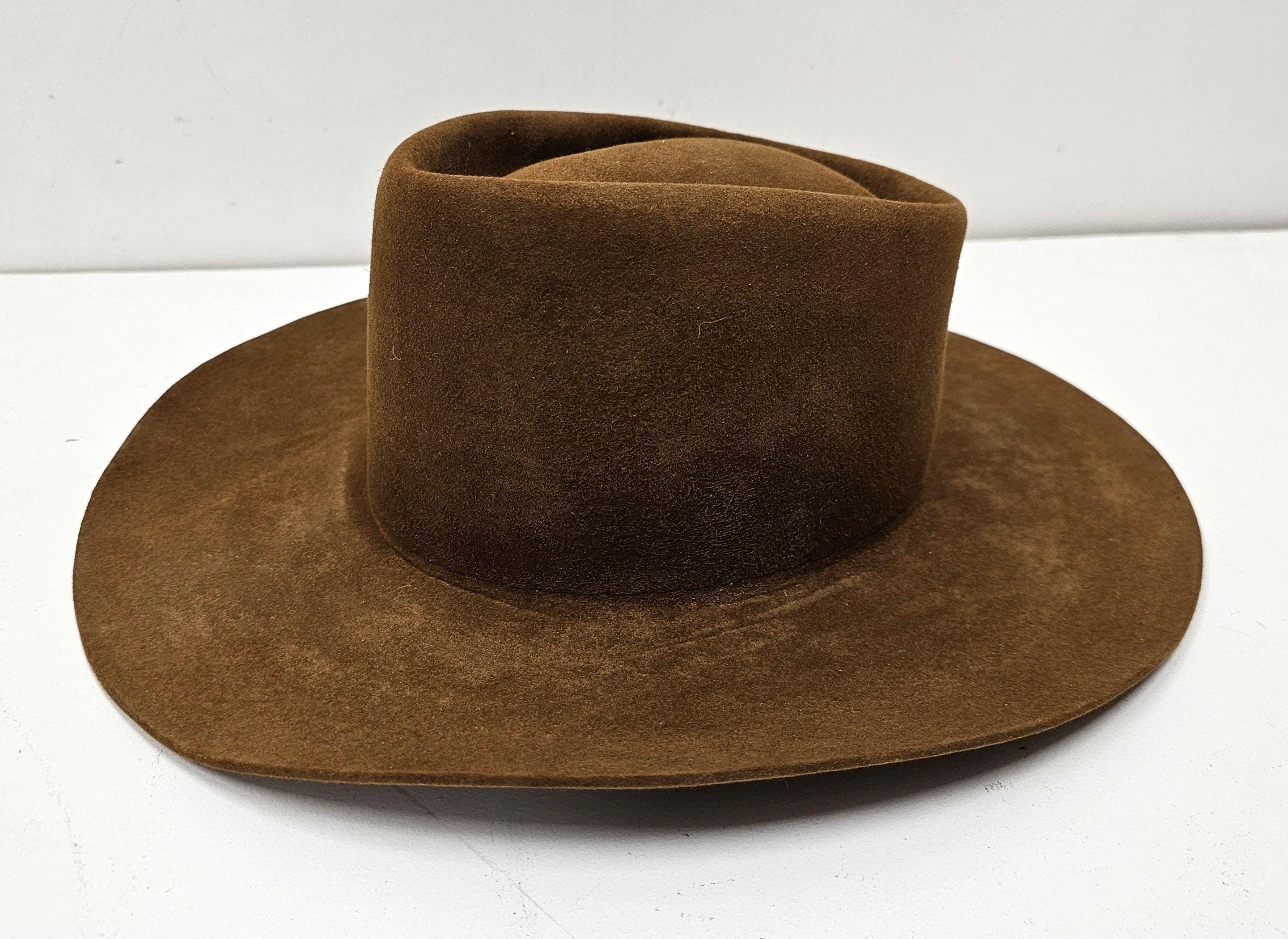Vintage Stetson 3X Beaver Cowboy Hat - Brown Felt, Size 6-5/8 - Etsy