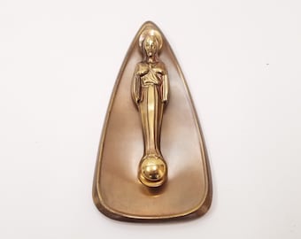 Vintage Cast Brass Jesus Figurine Wall Hanging