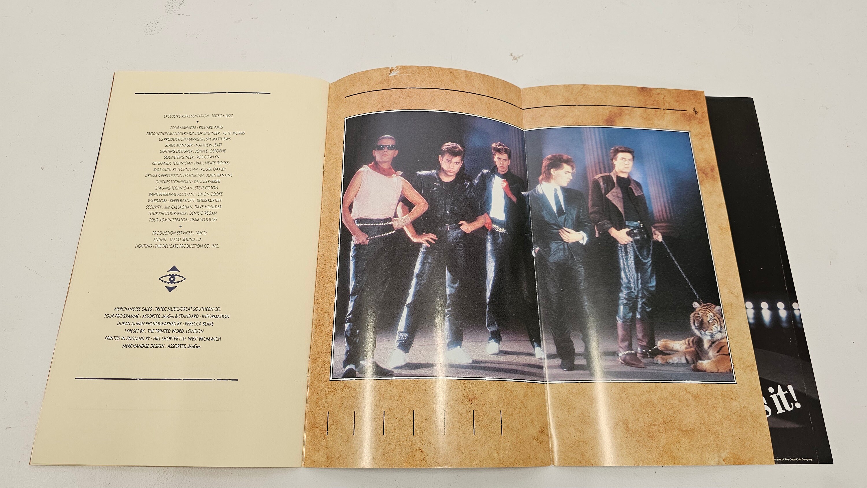 Vintage Duran Duran Tour Program: 1983-84 Sing Blue Silver