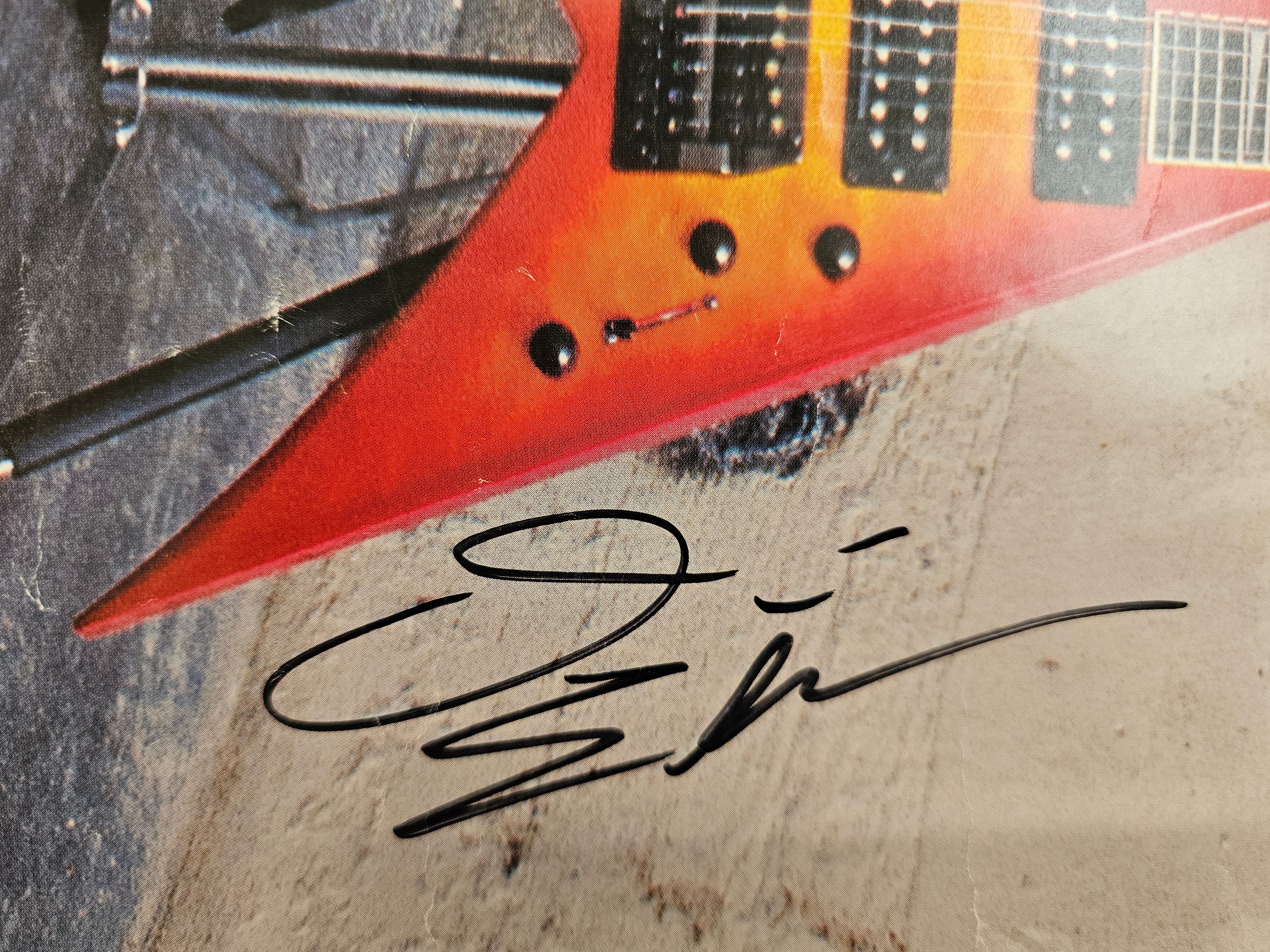 Signed 1998 Megadeth Jackson Guitars Poster: Dave Mustaine