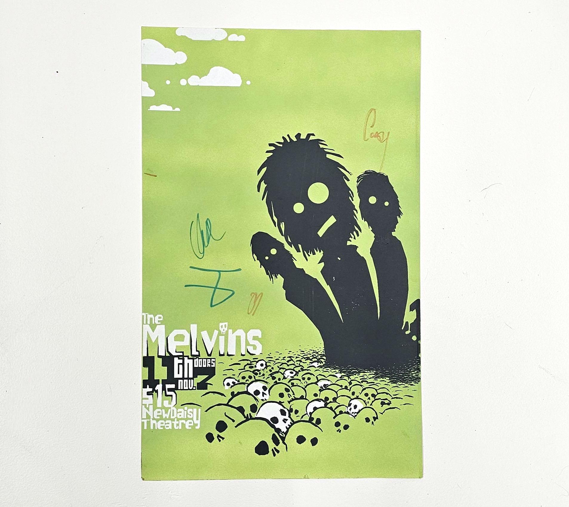 Original Band Signed the Melvins Screenprint Poster - Buzz Osborne