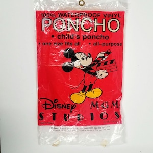 Vintage Disney MGM Studios Childs Poncho