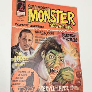 Vintage Quasimodo’s Monster Magazine November 1975 Volume 1 Number 5